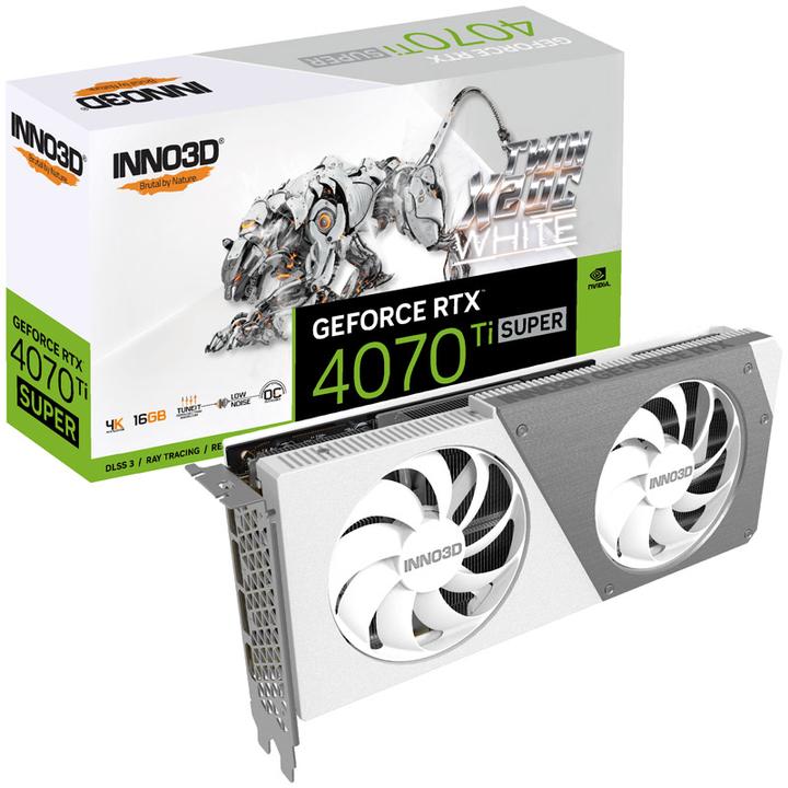 Actual product image Inno3D GEFORCE RTX 4070 Ti SUPER TWIN X2 OC WHITE NVIDIA 16 GB GDDR6X (16 GB)
