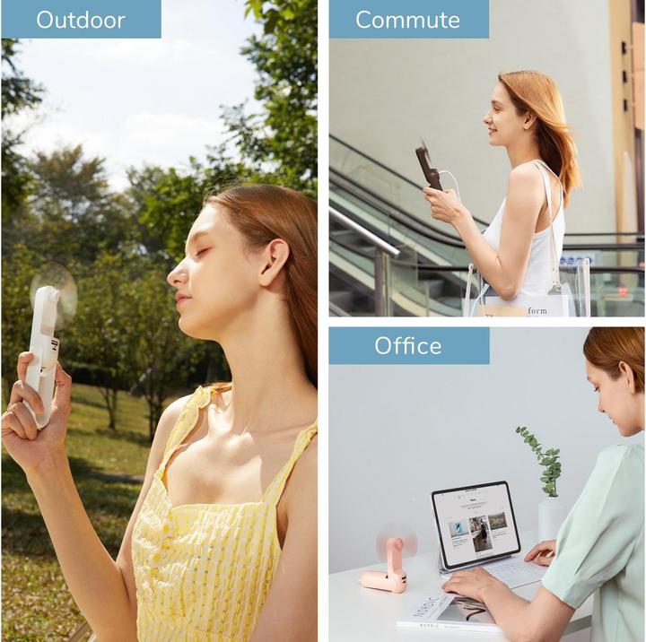 Actual product image Jisulife Handheld Fan Life8 Plus white