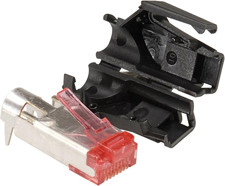 Image du produit EFB Elektronik Fabricant : HIROSE RJ45 Hirose plug STP, TM21 noir, 50 pièces, 3 éléments, Cat. 6 Classe de canal (Câble réseau Connecteur)