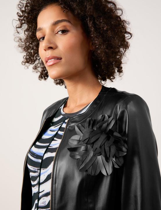 Produktbild Gerry Weber Beschichtete Blazerjacke mit Blumendetail Blazer Langarm gefüttert - 64484 (42)