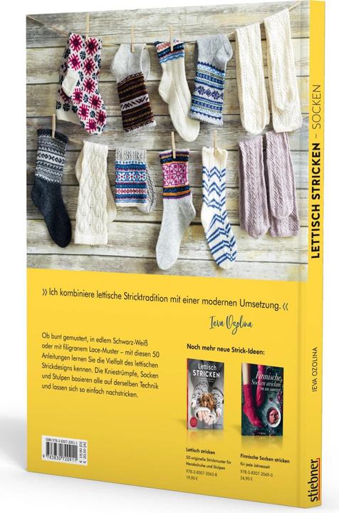 Immagine prodotto Lettisch stricken: Socken. 50 Strickmuster für Kniestrümpfe, Socken und Stulpen. Einfache (Tedesco, Ieva Ozolina, 2020)
