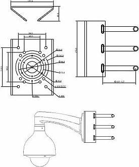 Actual product image Dahua PFA150 surveillance camera accessories mounting (Mounting kit)