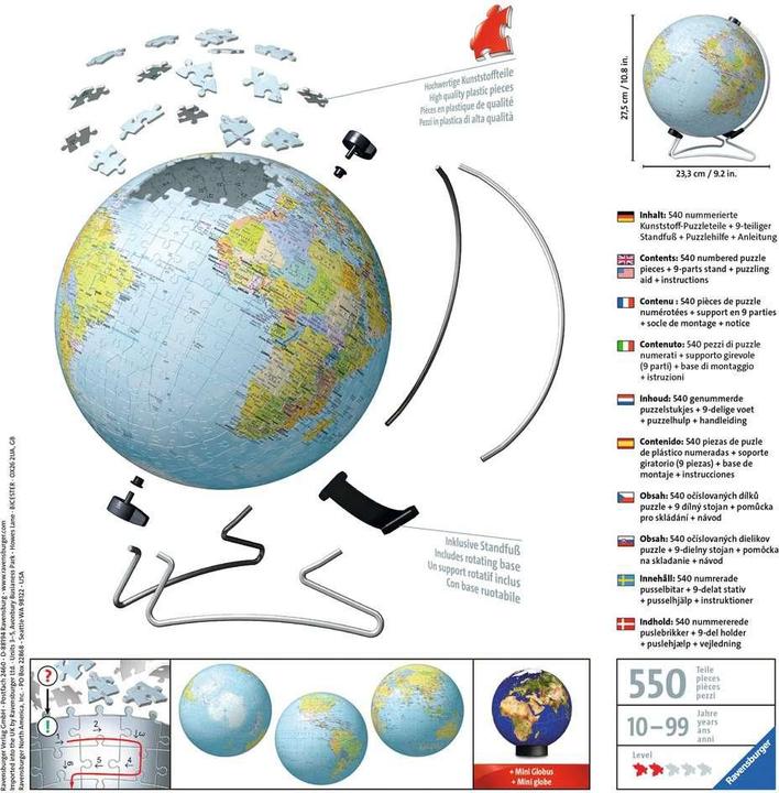 Produktbild Ravensburger Globus (540 Teile)