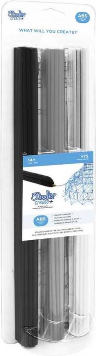 Produktbild 3Doodler Filament ABS (ABS, 1.75 mm, 168 g, Schwarz, Grau, Weiss)