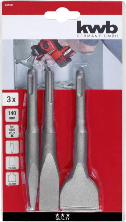 Produktbild kwb SDS Meisselset 140mm 3-tlg (140 mm)