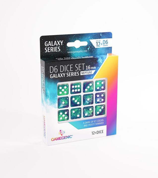 Produktbild Gamegenic Set de 12 Dés D6 - Galaxy Series : Neptune