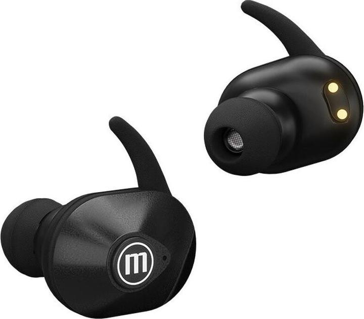 Immagine prodotto Maxell MINI DUO Cuffie In-Ear senza fili con custodia di ricarica Nero (20 h, Senza fili)