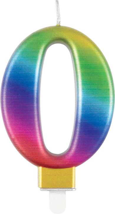 Immagine prodotto Unique Candela arcobaleno "0", 8cm
