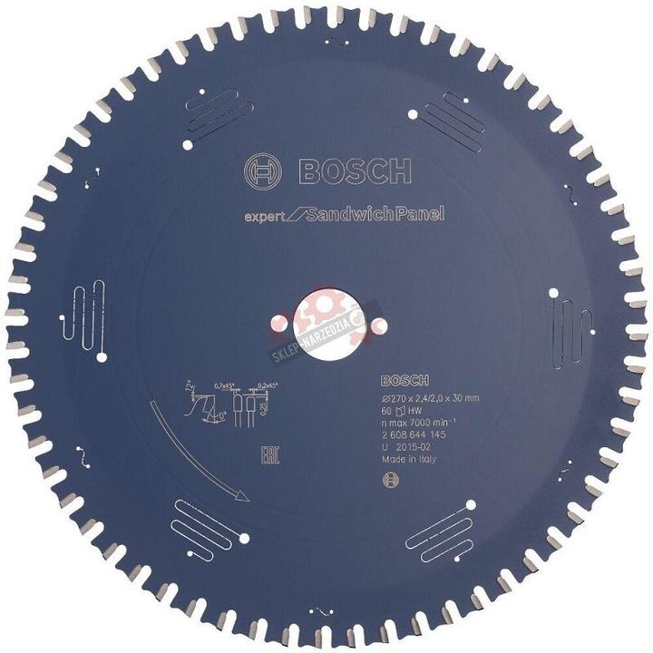 Produktbild Bosch Professional Zubehör Kreissägeblatt Expert for Sandwich Panel, 270 x 30 x 2,4 mm, 60