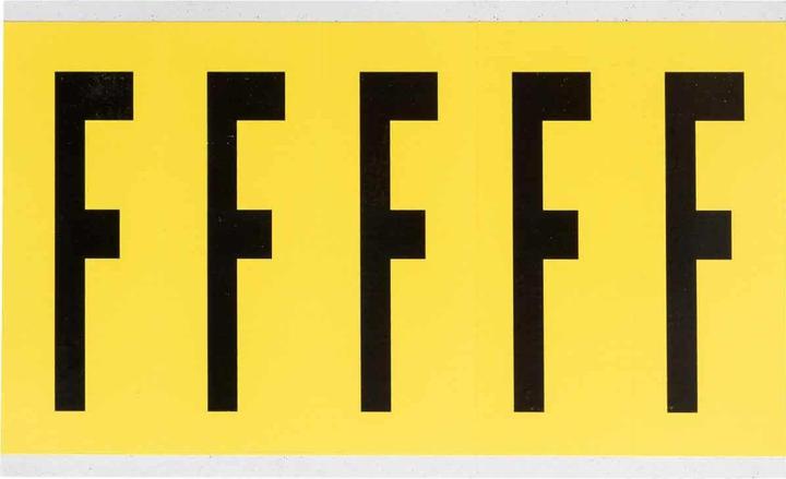 Actual product image Brady 3460 Series labels with numbers and letters, removable