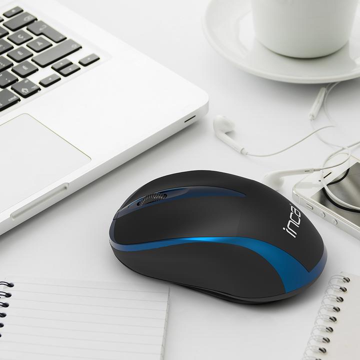 Produktbild Inca Maus IWM-221RSMV Nano-USB, Wireless, 1000 DPI, BL/SW (Kabellos)