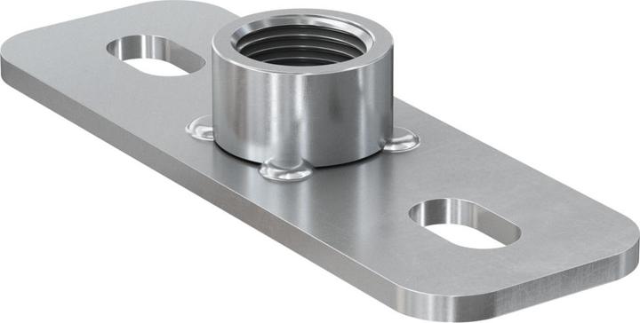 Actual product image Fischer Base plate GPL Length 120 mm Width 40 mm Thickness 4.0 mm galvanised steel galvanised v (G1/2")
