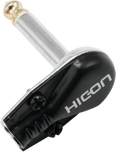 Produktbild Hicon HI-J63MA05 Klinken-Steckverbinder 6.35 mm Stecker gewinkelt Polzahl 2 Schwarz 1 St.