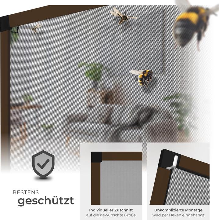 Actual product image tectake Fly screens for window frames (100 x 120 cm)