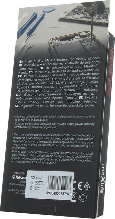 Produktbild Maxlife Akku für Samsung Galaxy A40 A405 EB-BA405ABE 3100mAh