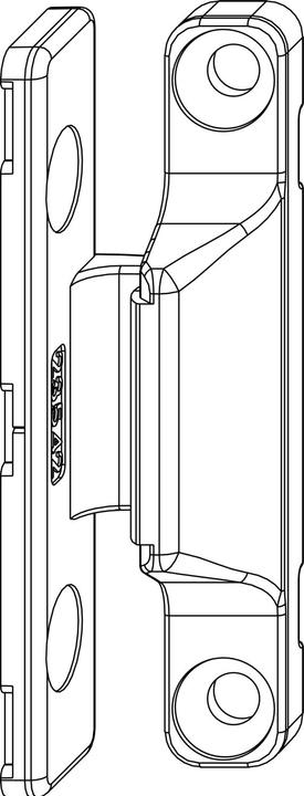 Immagine prodotto Maco Chiusura a pressione, parte di anta e telaio in legno, argento (52389)