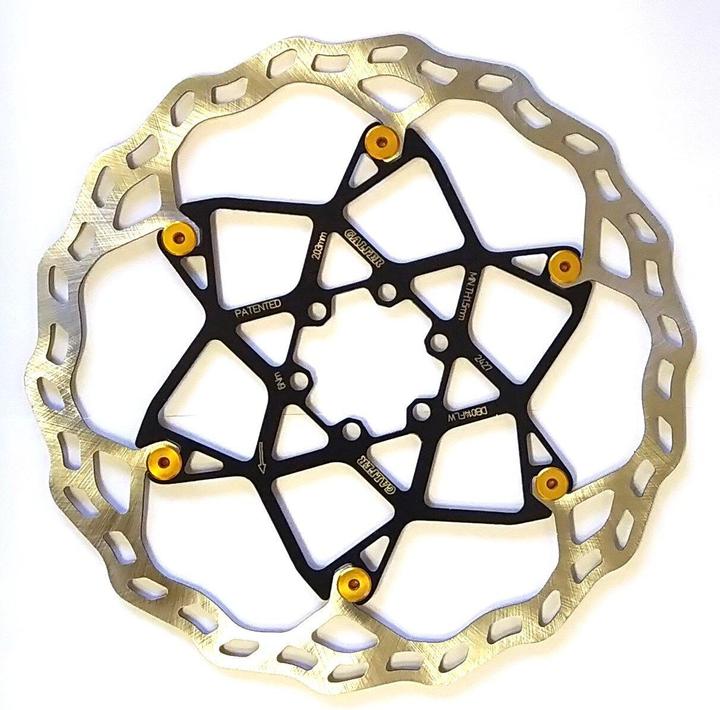 Actual product image Galfer Bike GALFER Disc Wave Floating 203mm x 2.0mm gold V2 (203 mm)