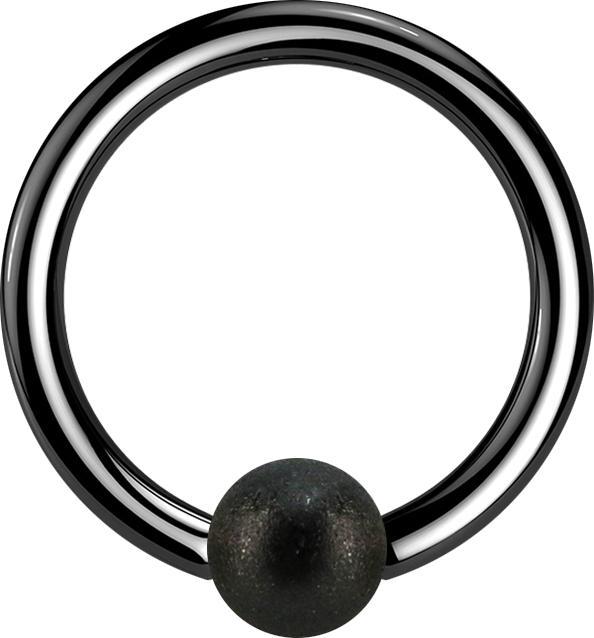 Immagine prodotto Star Piercing Anello di chiusura a microsfera nero maculato (senza ottone, Acciaio chirurgico 316L)