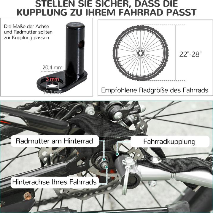 Immagine prodotto PawHut Rimorchio per biciclette