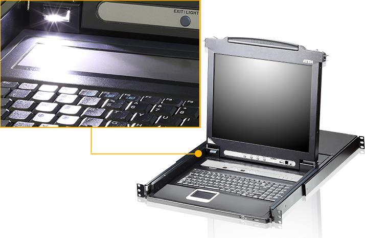 Immagine prodotto Aten CL5708M Switch KVM a 8 porte LCD da 17" a binario singolo (PS/2-USB VGA) Layout CH