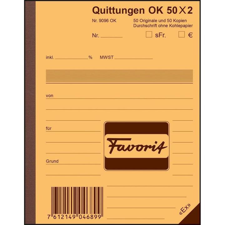 Immagine prodotto Favorit Ricevute del libretto delle copie autocopianti (100 x)