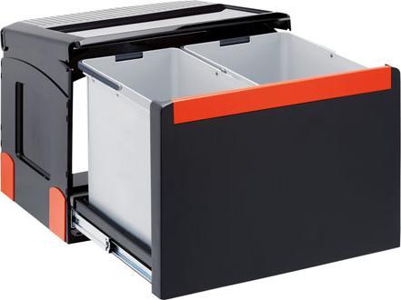 Actual product image Franke Cube 50 waste bin, automatic opening, 2x14l, 134.0055.292 (32 l)