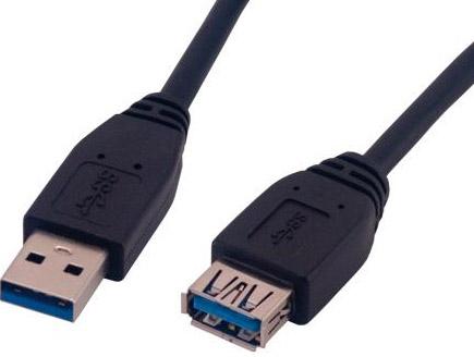 Actual product image MCL USB 3.0 M/FM 5m USB Cable USB 3.2 Gen 1 (3.1 Gen 1) USB A Black (5 m, USB 3.2 Gen 1)