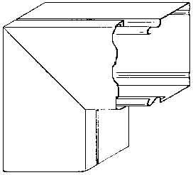 Actual product image Niedax NIE LUWC 40.060 W vertical corner 90Â° with cover, 40x60mm cream white (7.50 cm)