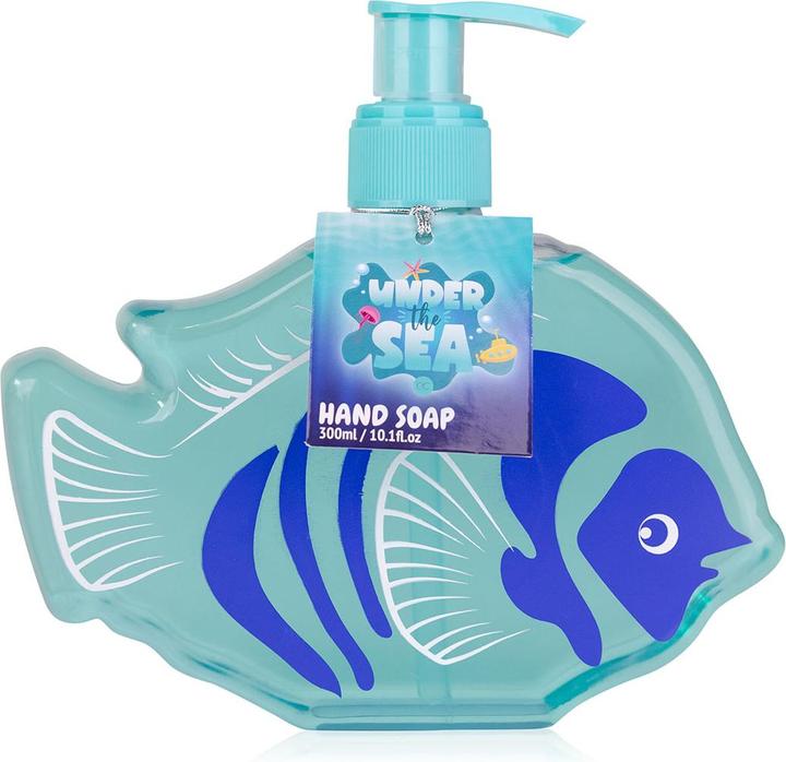 Accentra Handseife UNDER THE SEA in Pumpspender in Fischform, 300ml, Duft: Blueberry Blast, Farbe: blau/orang (Flüssigseife, 300 ml)