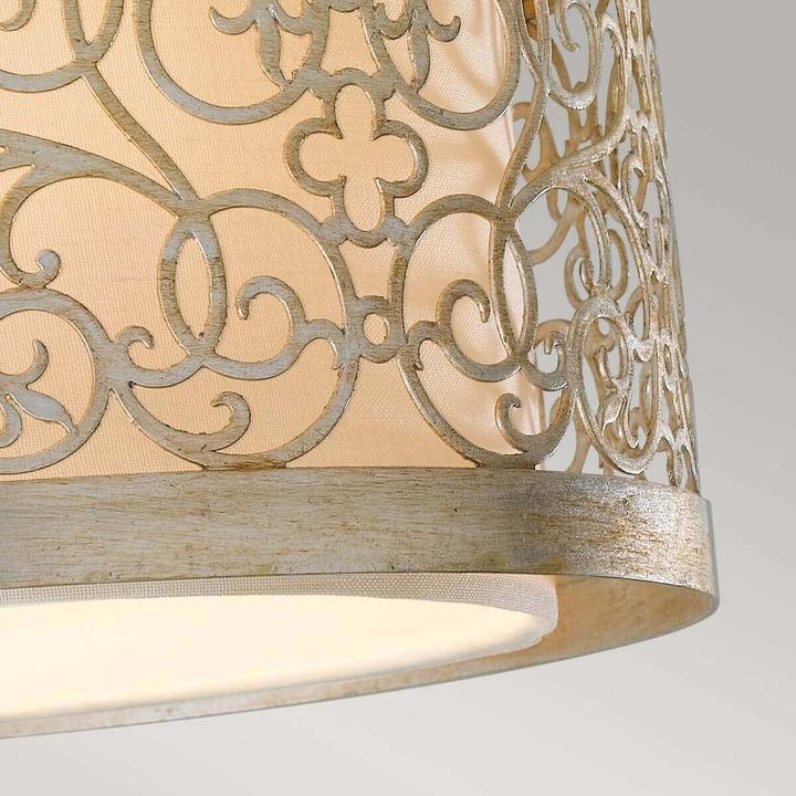 Actual product image Elstead Lighting Arabesque ceiling light E27 2-fold silver leaf patina (E27)