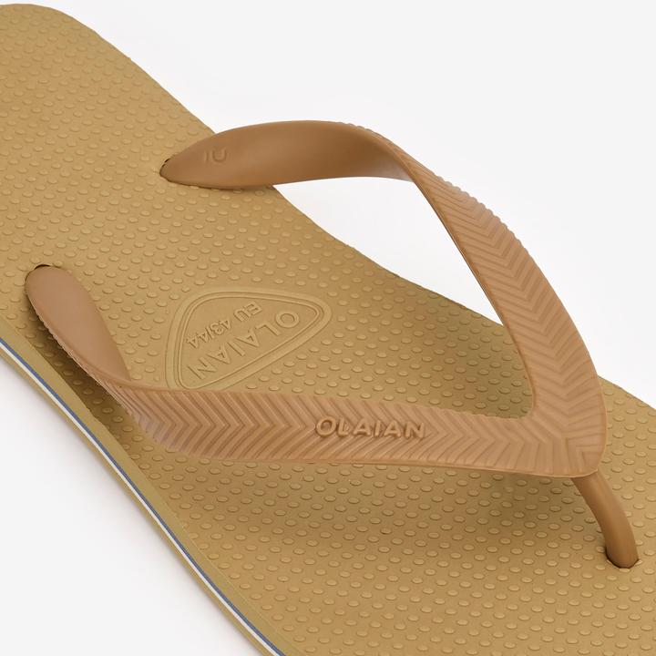 Actual product image Olaian Thong sandals men 500 beige (43, 44)