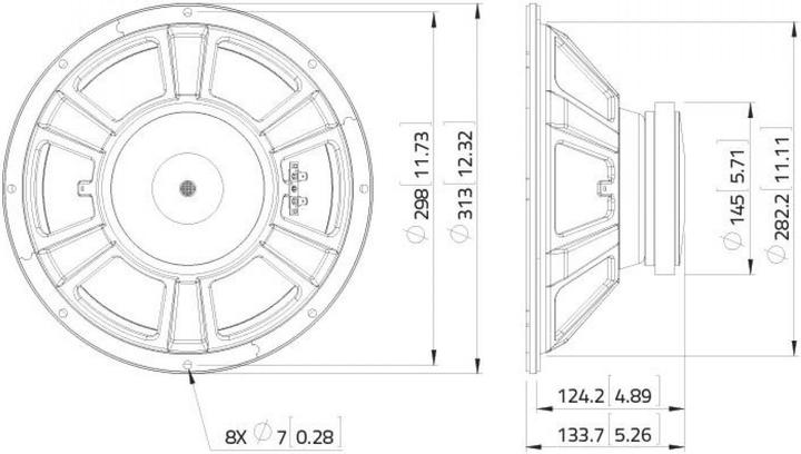 Actual product image Lavoce FBASS12-20 12" bass guitar speaker, ferrite (1 pcs.)