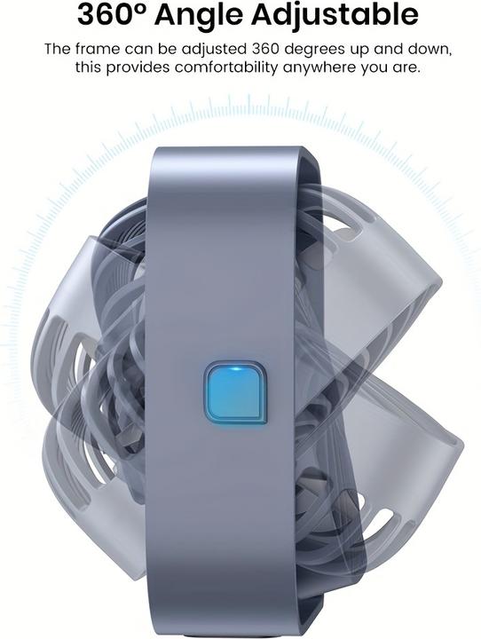 Actual product image PhoneLook 360° USB Ventilator tragbar leise 3 Geschwindigkeiten Design