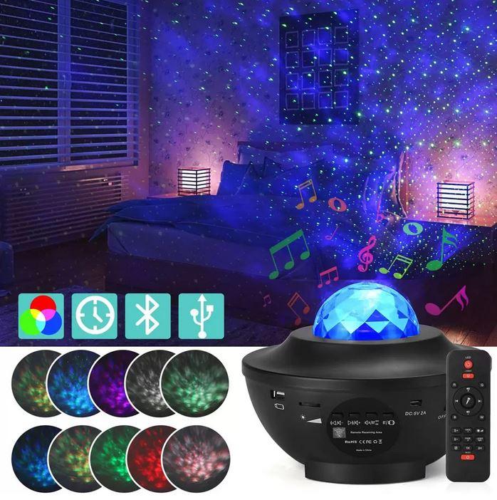 Image du produit PhoneLook Projecteur d'étoiles LED Stars multi-color jeu de lumière nuit avec télécommande