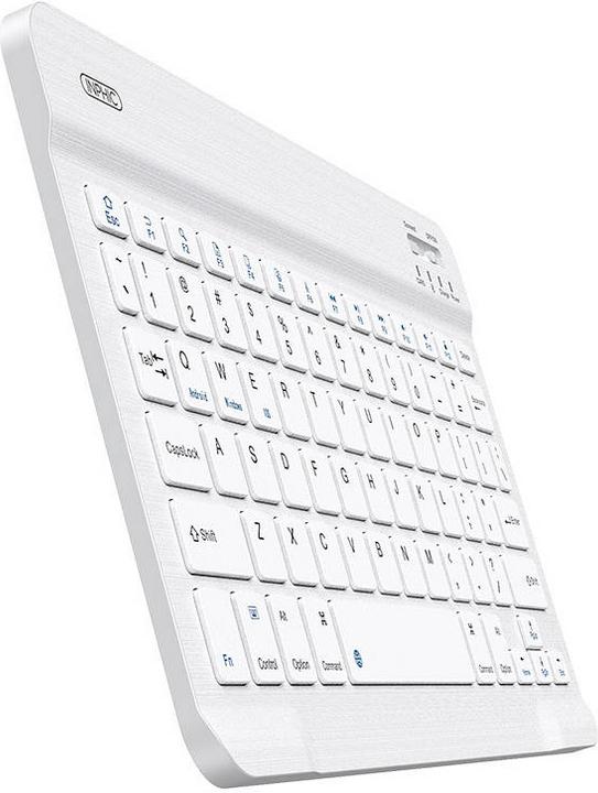 Actual product image Inphic V750B Bluetooth Keyboard, Wireless, White, US (V750B (White)) (US)