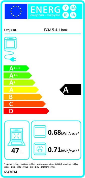 Energy Label Exquisit ECM 5-4 Inox