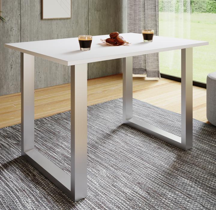 Image du produit VCM Table de salle à manger en bois Xona U argent (110 x 50 x 76 cm)