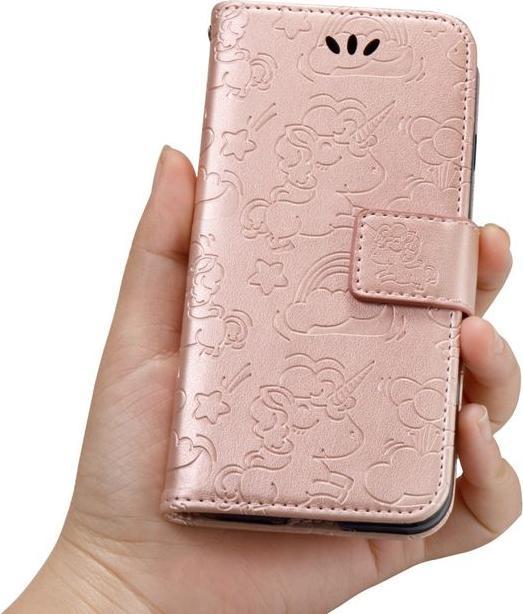 Immagine prodotto MU Style Custodia magnetica in pelle con motivo a unicorno (Samsung Galaxy A8 (2018))