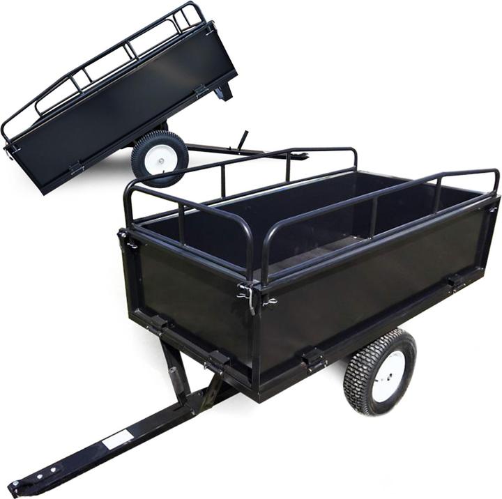 Produktbild Wiltec Kippanhänger 200x78x94,5cm 300kg Rasentraktor Kipper Kippmulde Garten (Rasentraktor, Gartenmaschinen Ersatzteile)