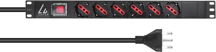 Produktbild Lanview 1U 19 inch 6 port Type F/J