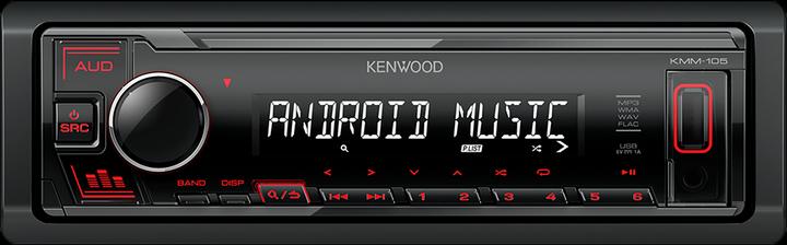 Kenwood KMM-105RY USB MP3 / WMA car stereo with AUX input