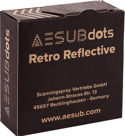 Actual product image Aesub DOTS TARGETS RETRO EASY 3mm AESD203 SCANNING TARGETS 3000pcs/roll (Accessories)