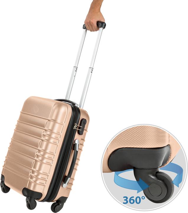 Produktbild tectake Hartschalenkofferset 4-tlg. (106 l, Handgepäck (bis 50l), M (50 - 90l), L (90 - 115l))
