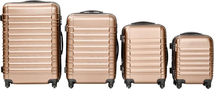 Produktbild tectake Hartschalenkofferset 4-tlg. (106 l, Handgepäck (bis 50l), M (50 - 90l), L (90 - 115l))