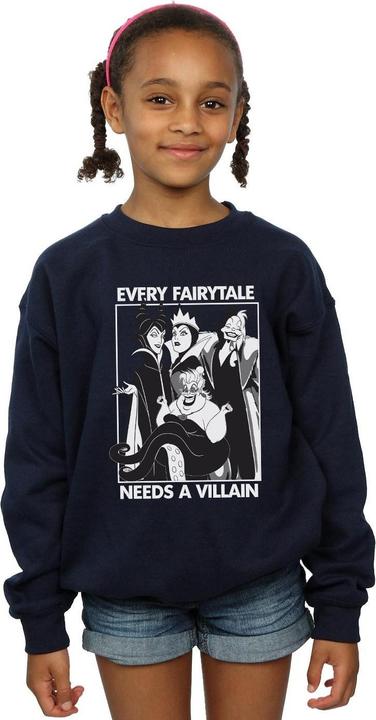 Actual product image Disney Girls Villains Cotton Sweatshirt (128)