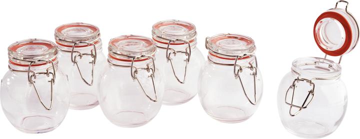 Produktbild VBS Mini-Bügelglas, bauchig, 6 Stück (0.12 l)