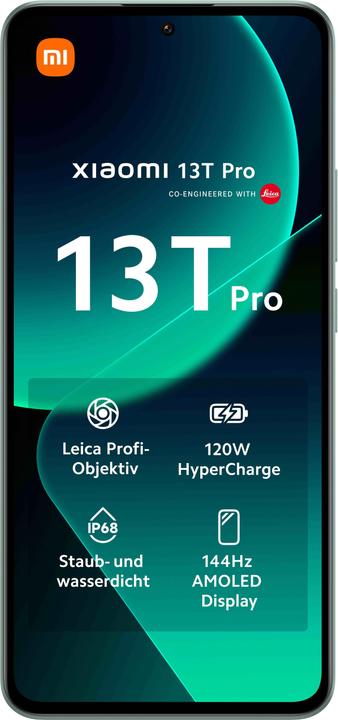 Produktbild Xiaomi 13T Pro (1000 GB, meadow green, 6.67", Dual SIM, 50 Mpx, 5G)
