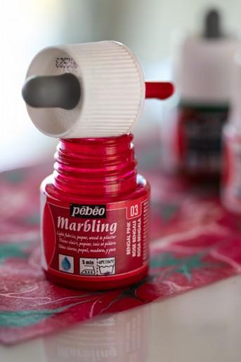 Image du produit Pebeo Marbling couleur à marbrures (Rose Bengale, 45 ml)