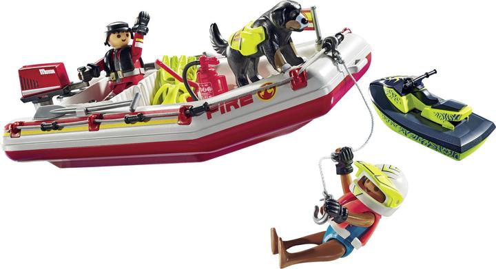 Image du produit Playmobil Bateau de pompiers avec Aqua Scooter (71464)