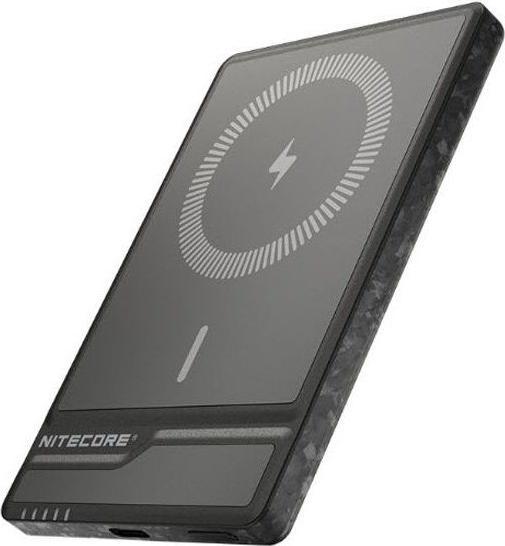 Actual product image Nitecore NW5000 Carbon Fibre Magnetic Wireless Powerbank (5000 mAh, 20 W)